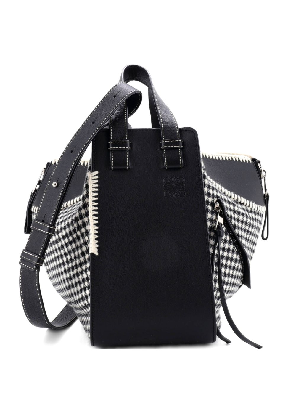 Hammock Bag Leather and Tweed Small satchel