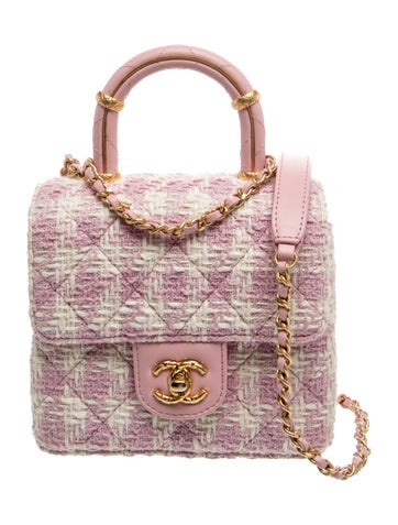 2023 Mini Tweed Crush Top Handle Flap Bag