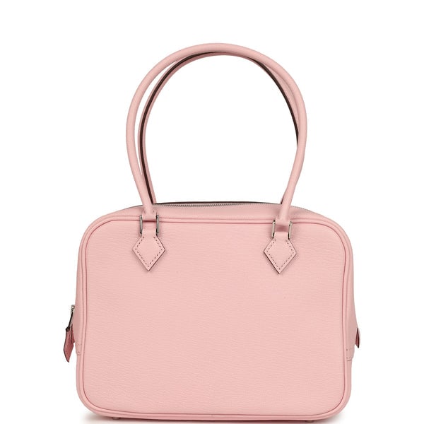 Hermes Hermes Mini Plume 21 Bag Rose Sakura Chèvre Palladium Hardware