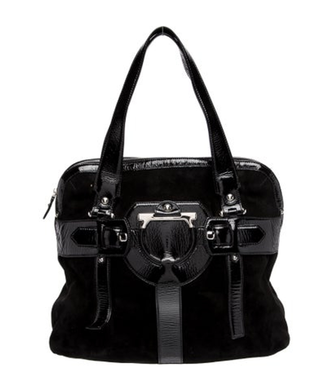 Salvatore Ferragamo Ferragamo Suede Top Handle Bag