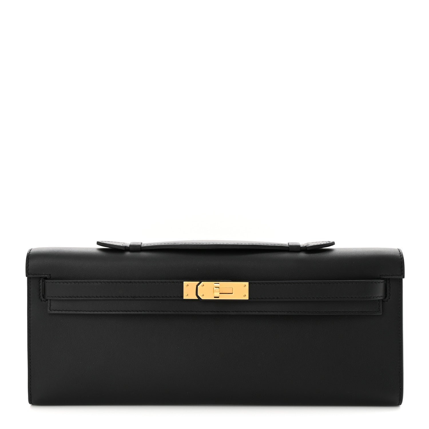 Hermes Swift Kelly Cut Clutch Pochette Black