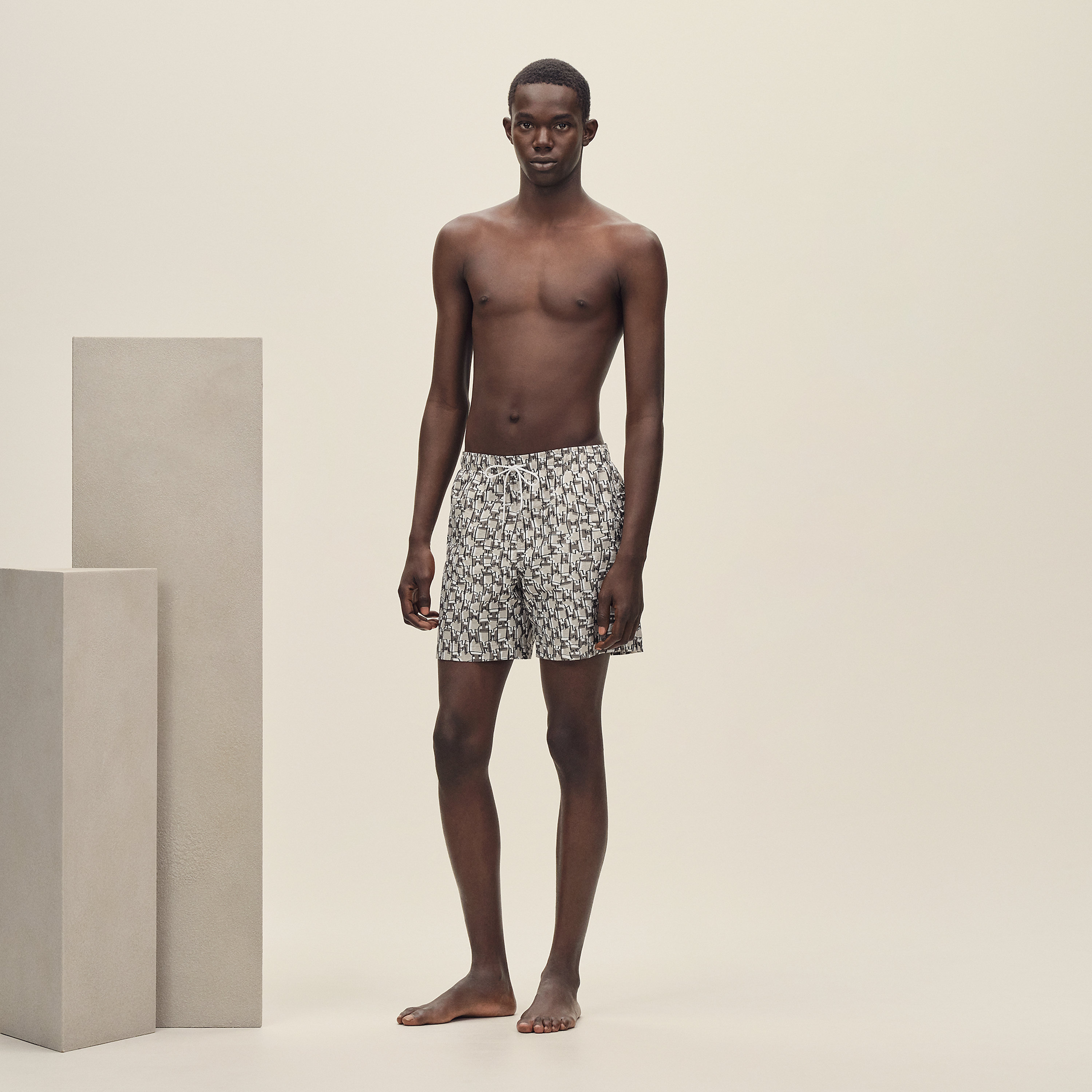 "H Cut Remix" swim trunks