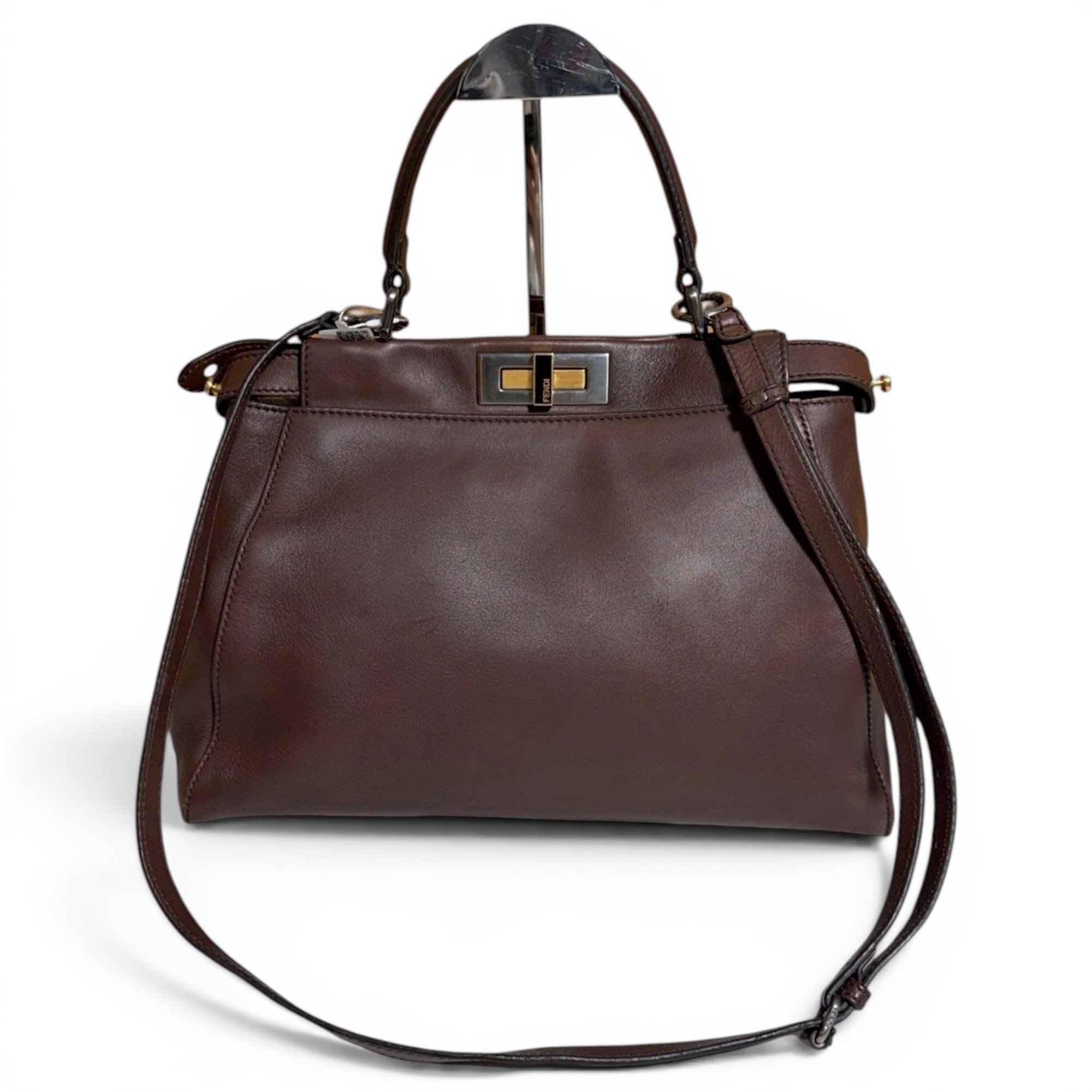 Peekaboo leather handbag