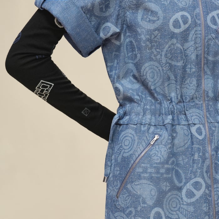 Bleu Denim "Candy Libris" Mini Dress