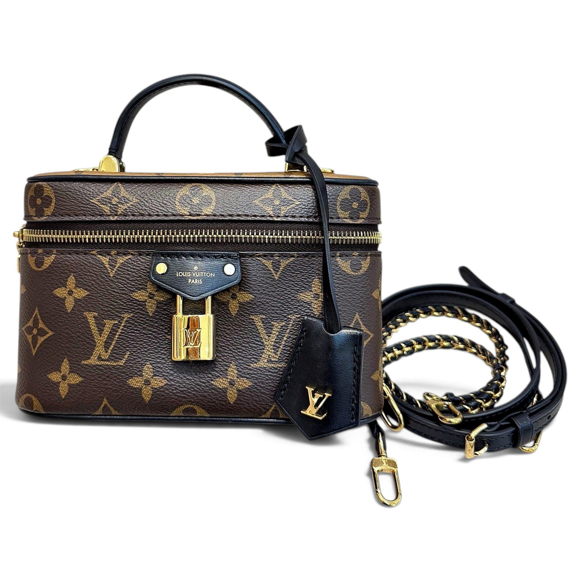 Vanity leather handbag