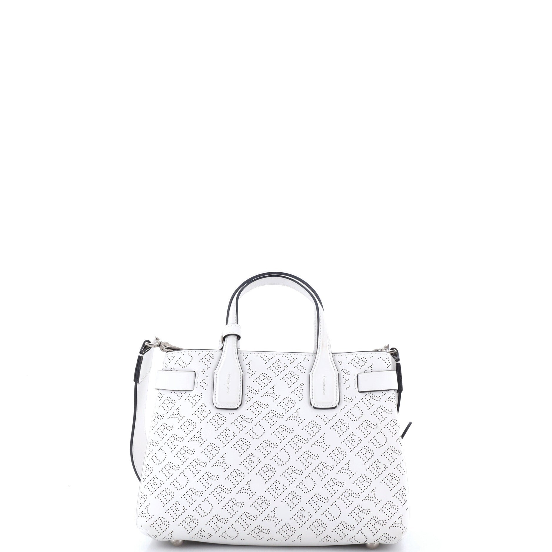 Burberry Banner NM Tote Perforated Leather Small