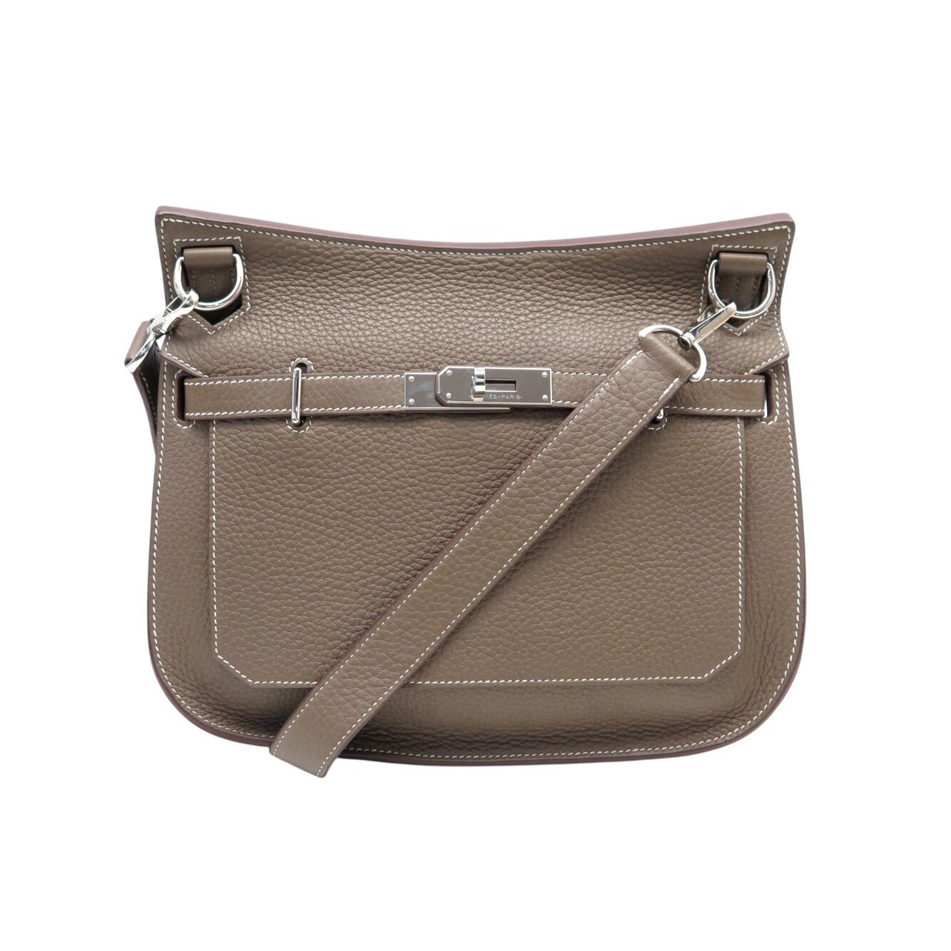 Hermes Jypsiere 28 Handbag Etoupe Clemence Leather 2018