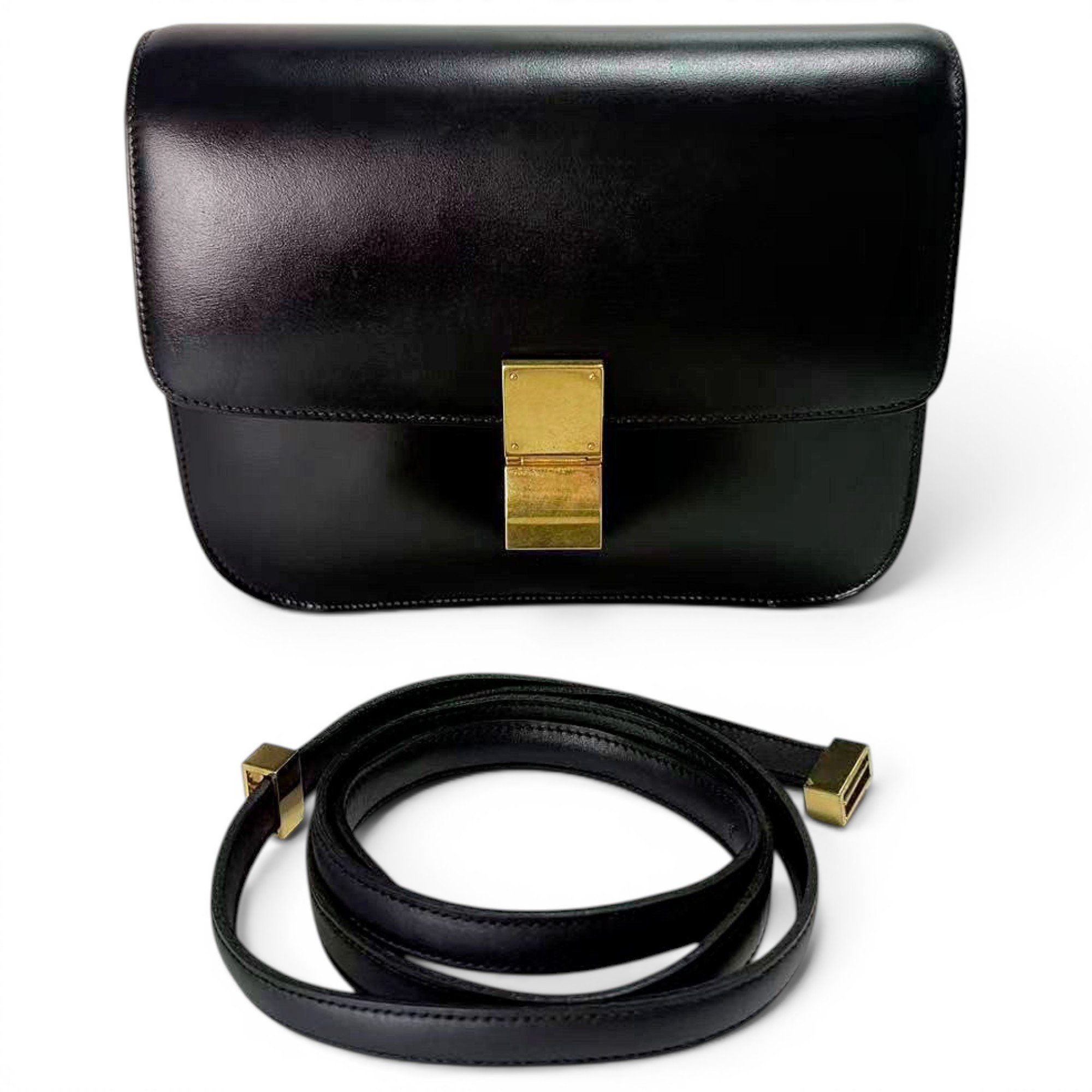 Classic leather crossbody bag