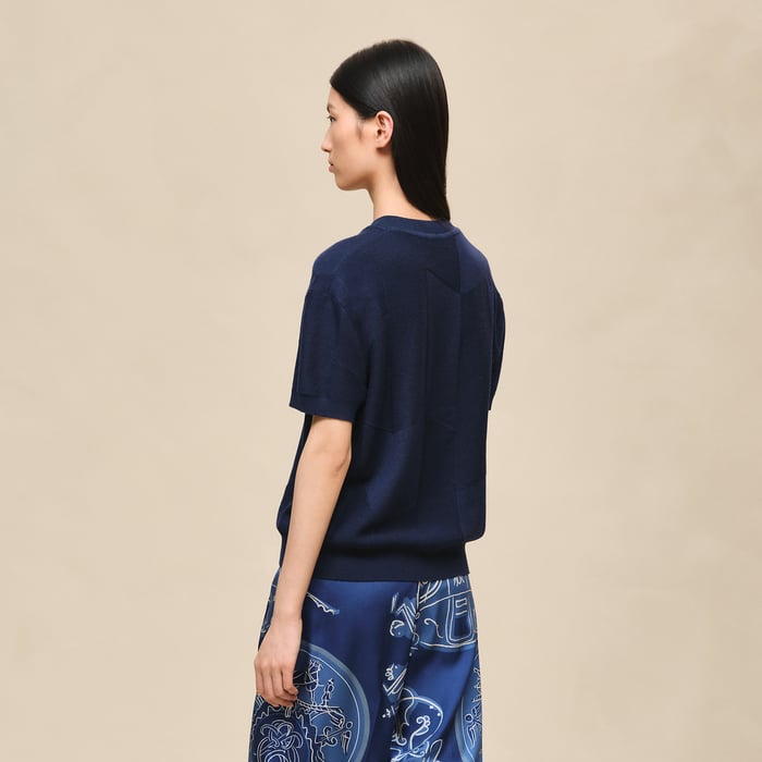 Bleu Outremer "H Voyage" Short-sleeve Sweater