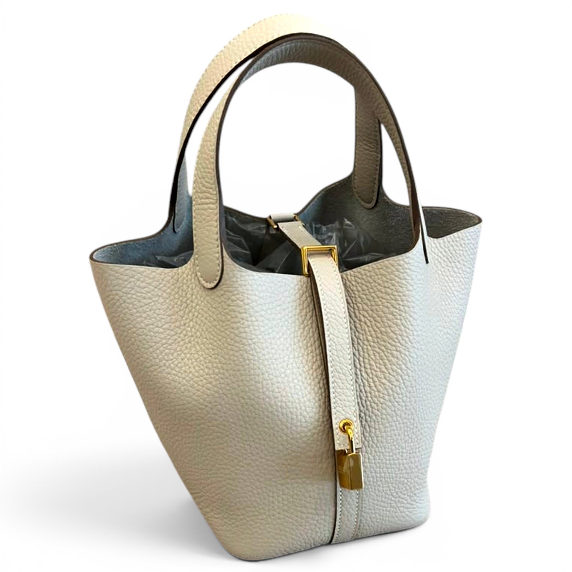 Picotin leather tote