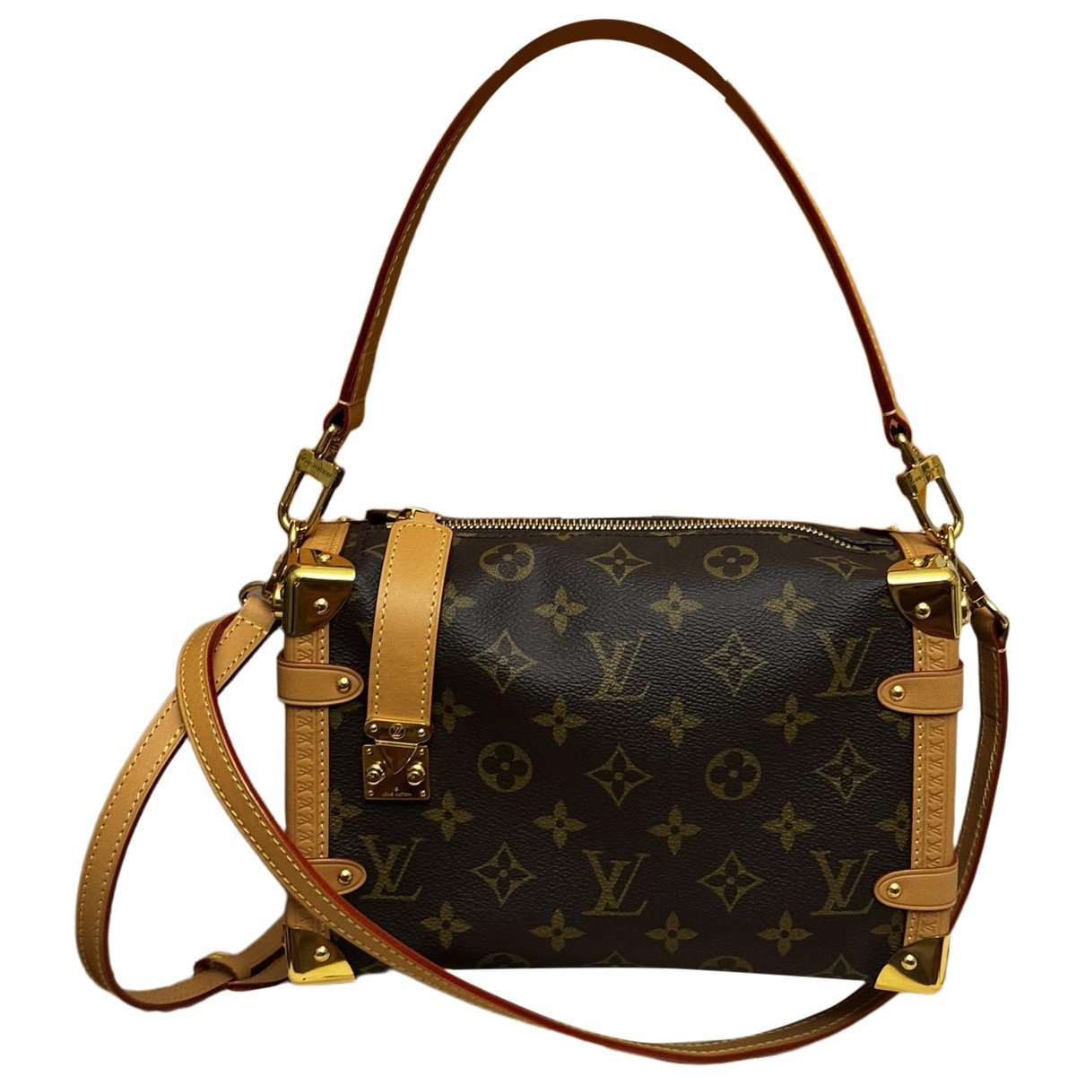 Side Trunk leather handbag