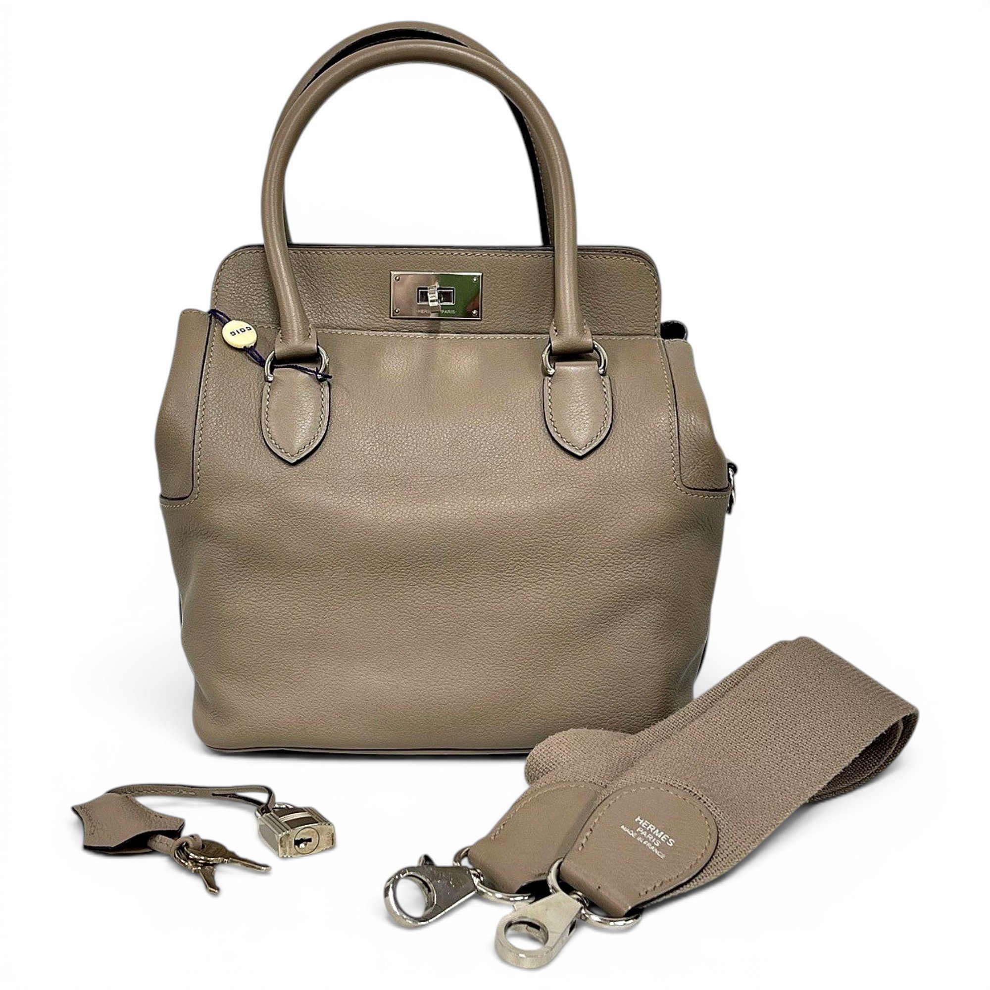 Toolbox leather handbag