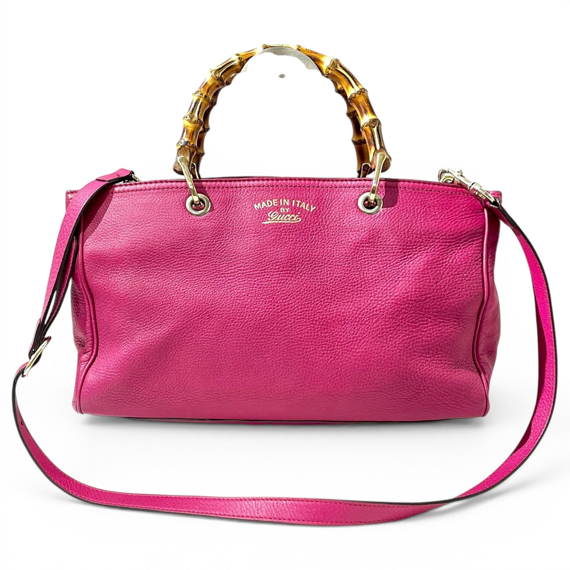 Bamboo leather handbag