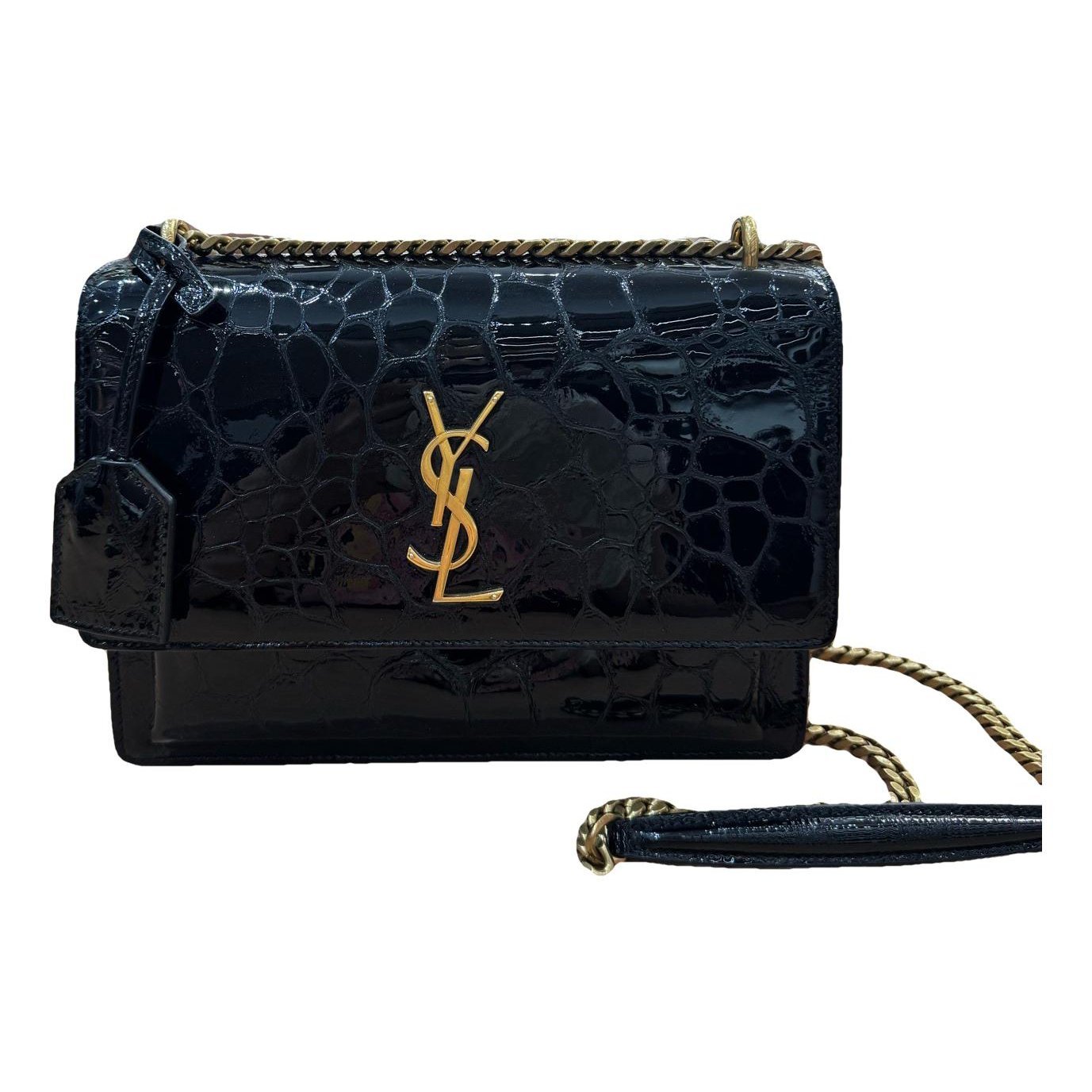 Sunset patent leather handbag