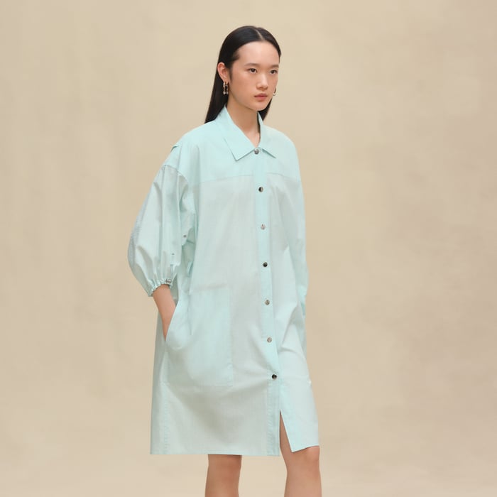 Vert Embrun "Mosaique" Shirt Dress