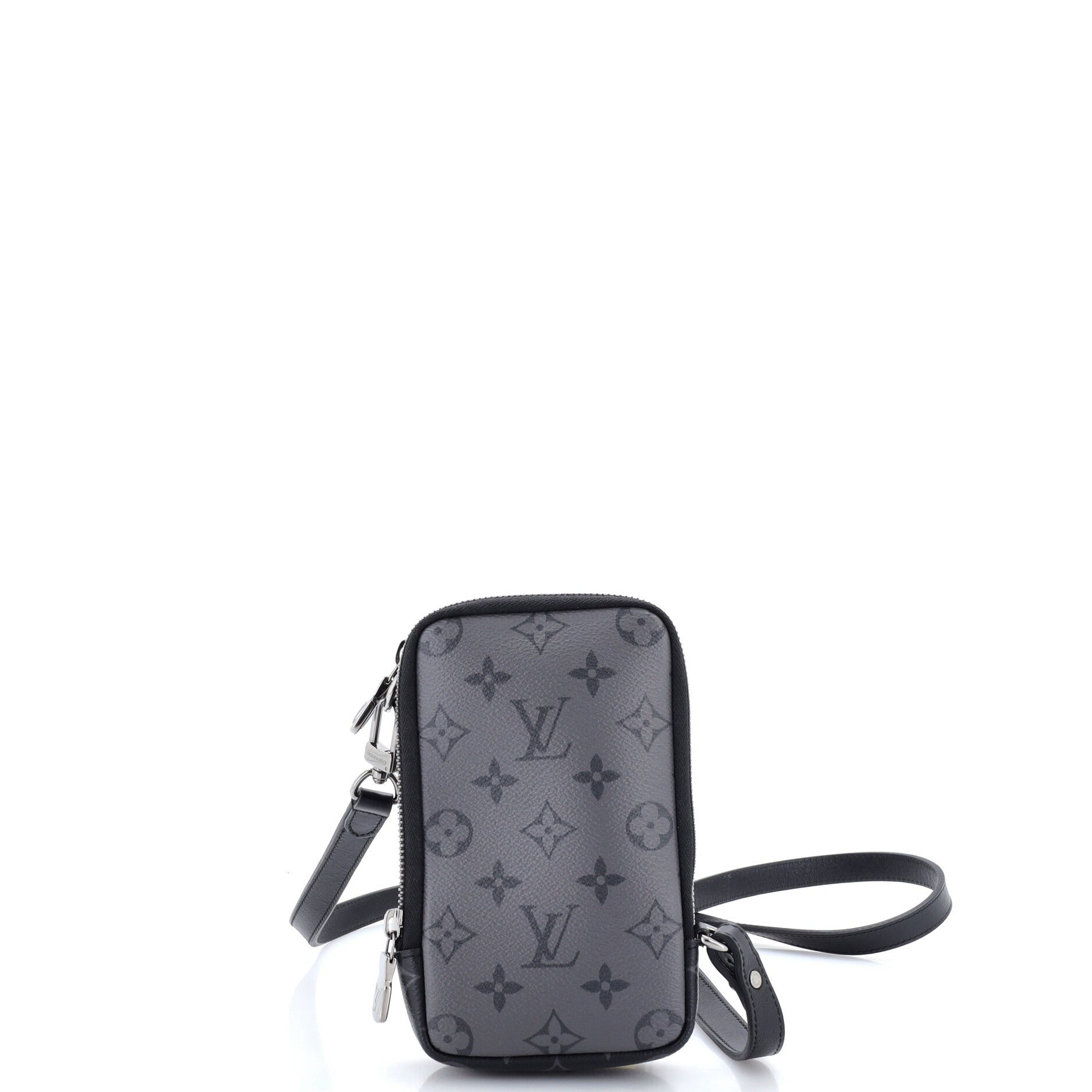 Double Phone Pouch Reverse Monogram Eclipse Canvas