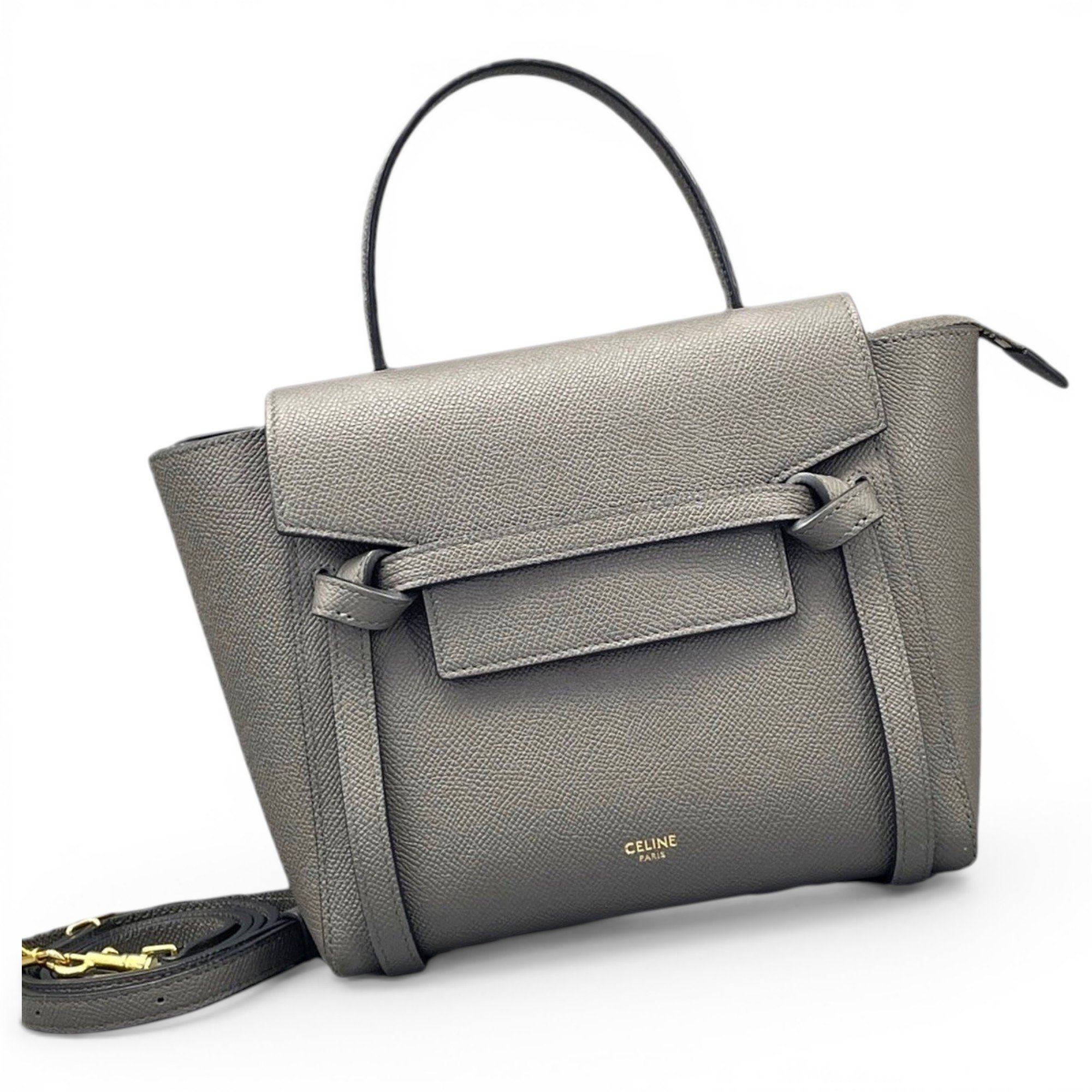 Belt leather handbag