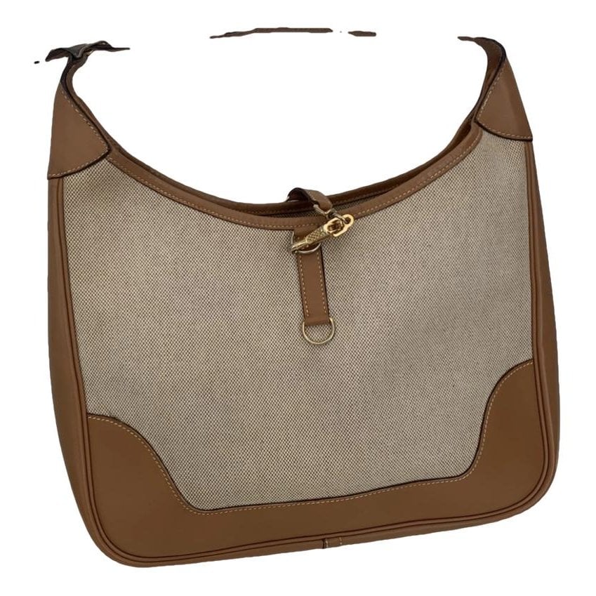 Trim leather handbag