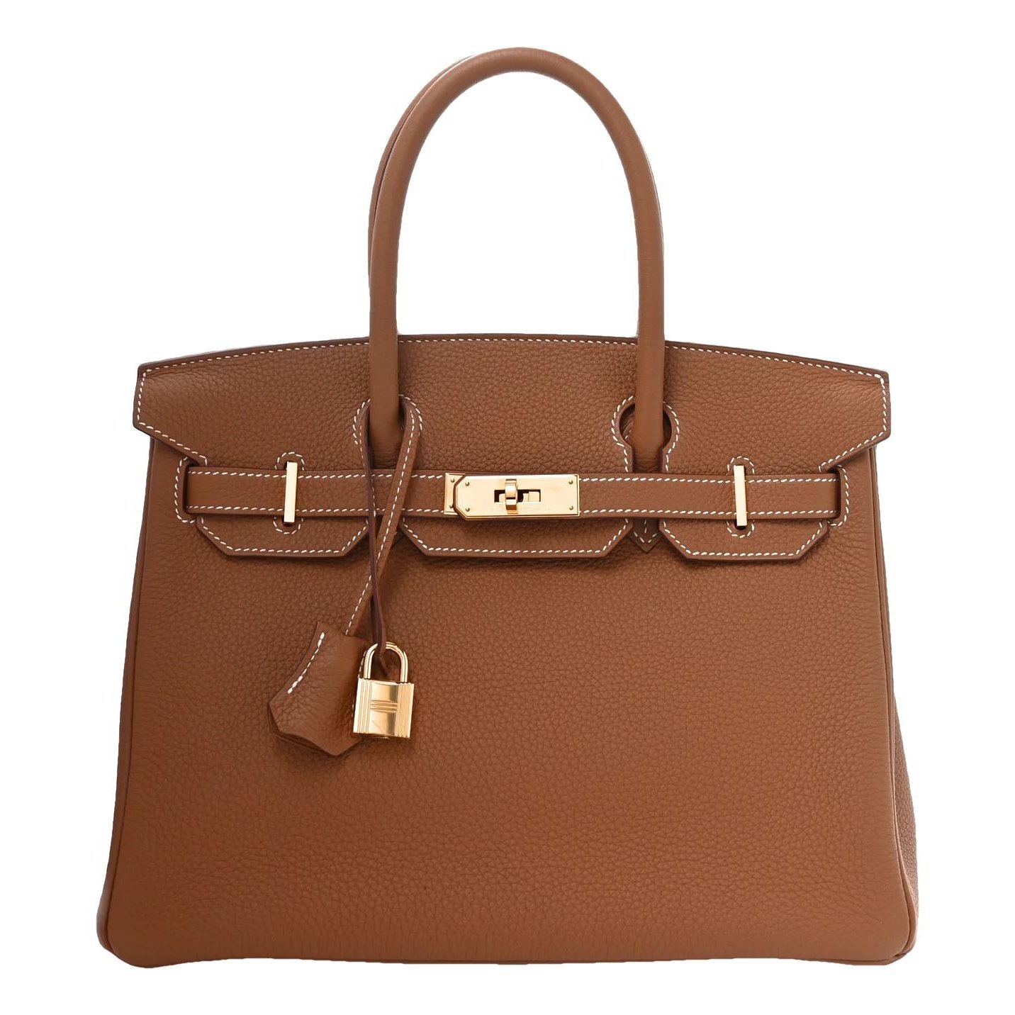 Hermes Birkin 25 Handbag Gold Togo Leather