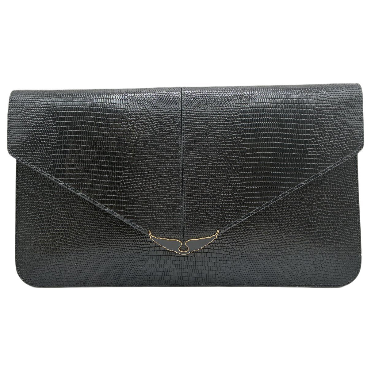 Leather clutch bag