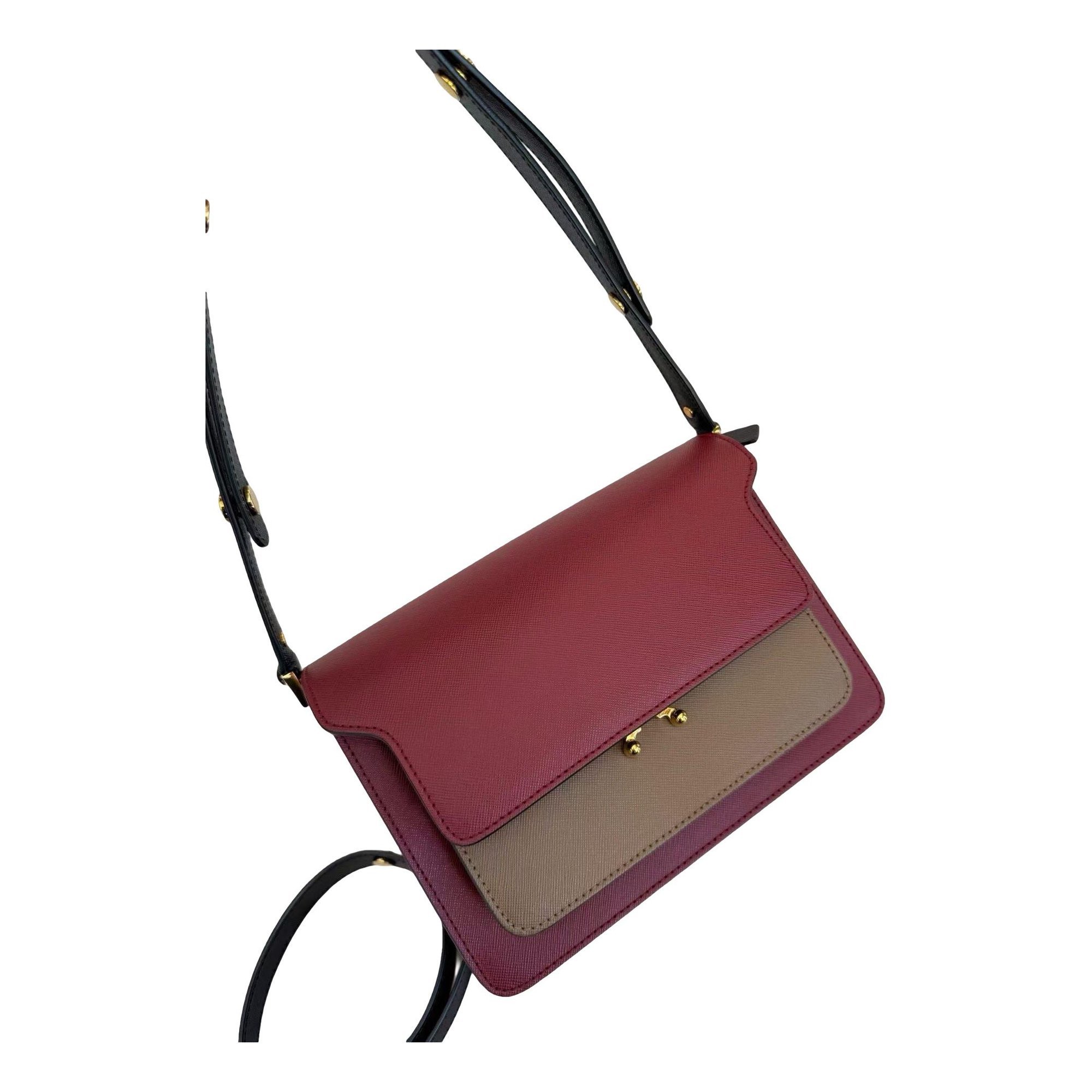 Marni Trunk leather crossbody bag