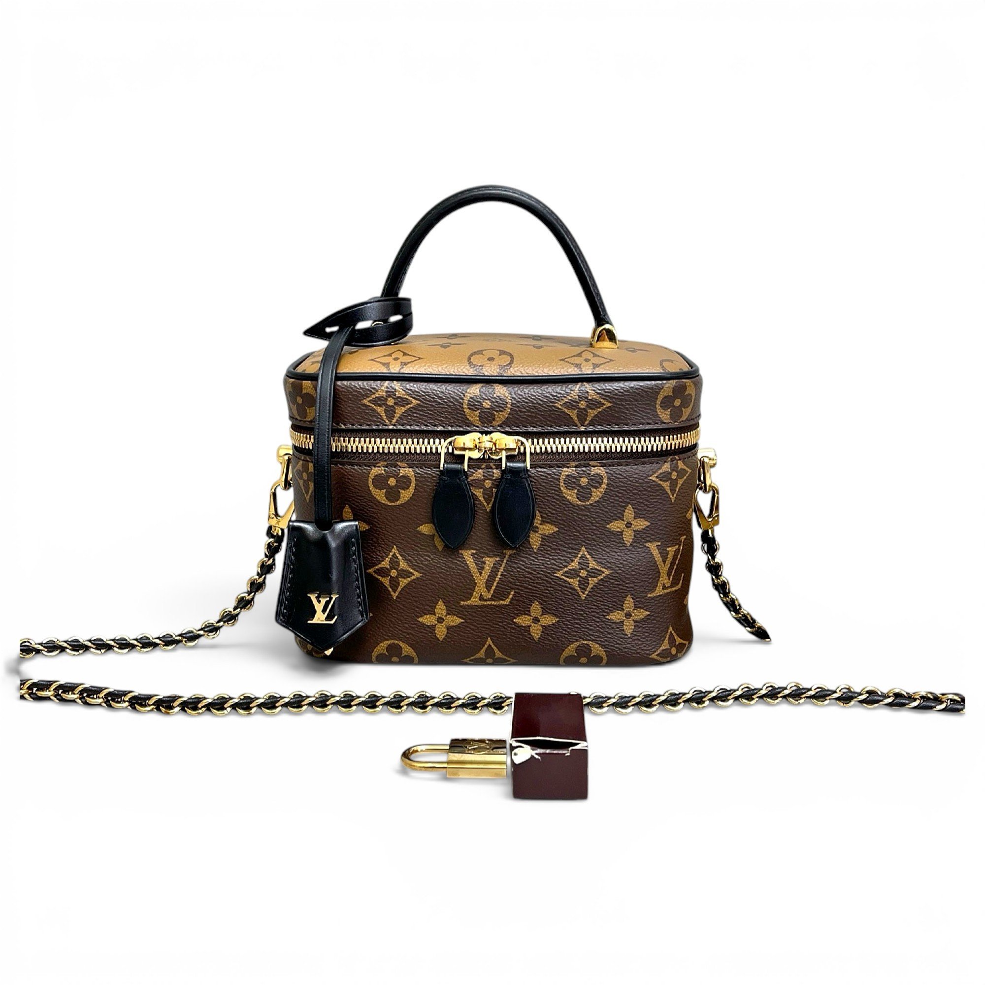 Vanity leather handbag