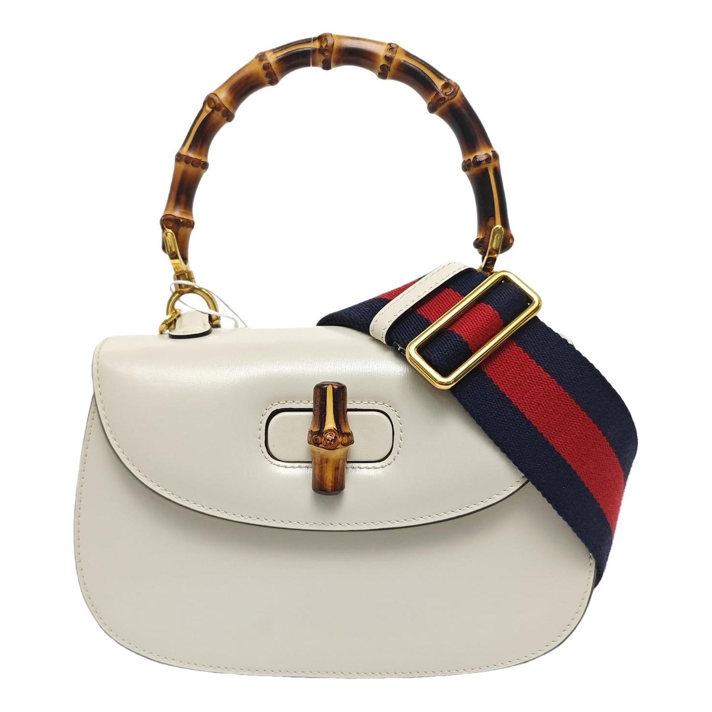 Convertible Bamboo Top Handle leather crossbody bag