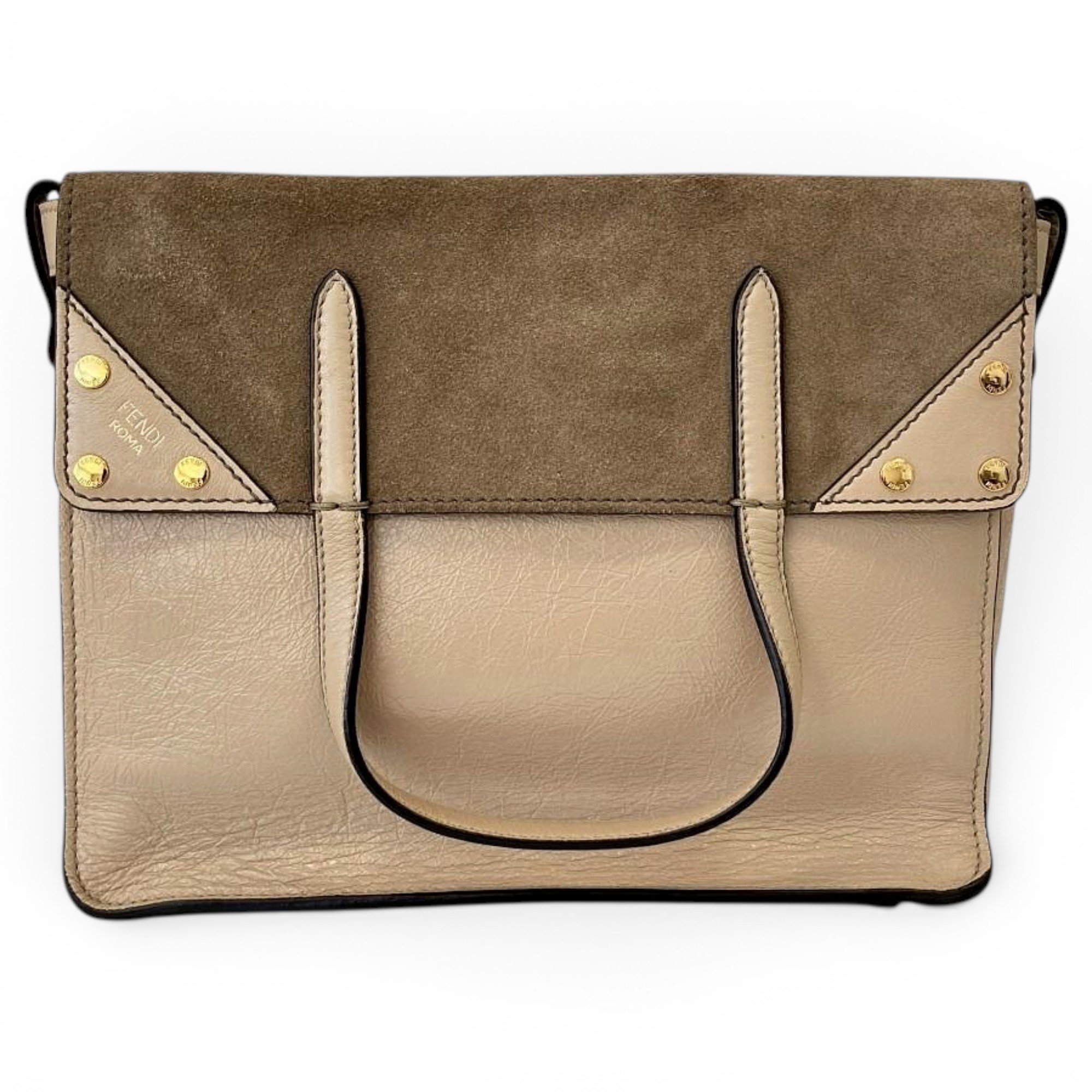 Flip leather handbag