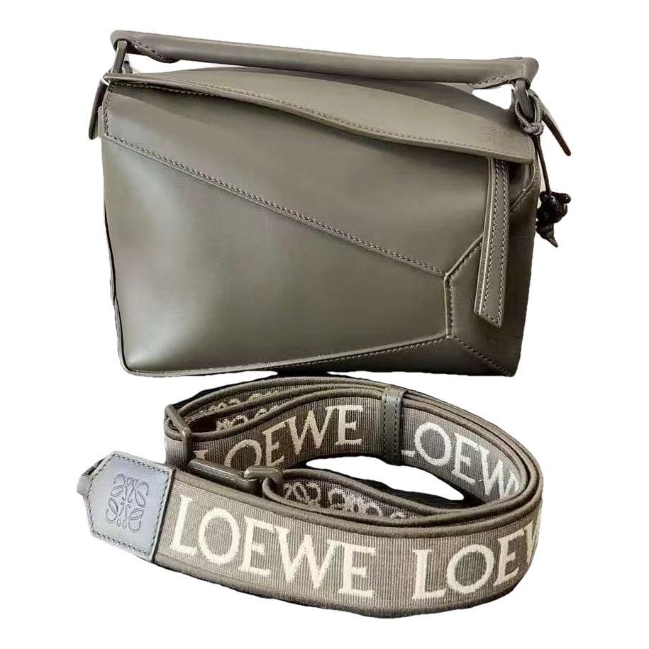 Puzzle leather handbag