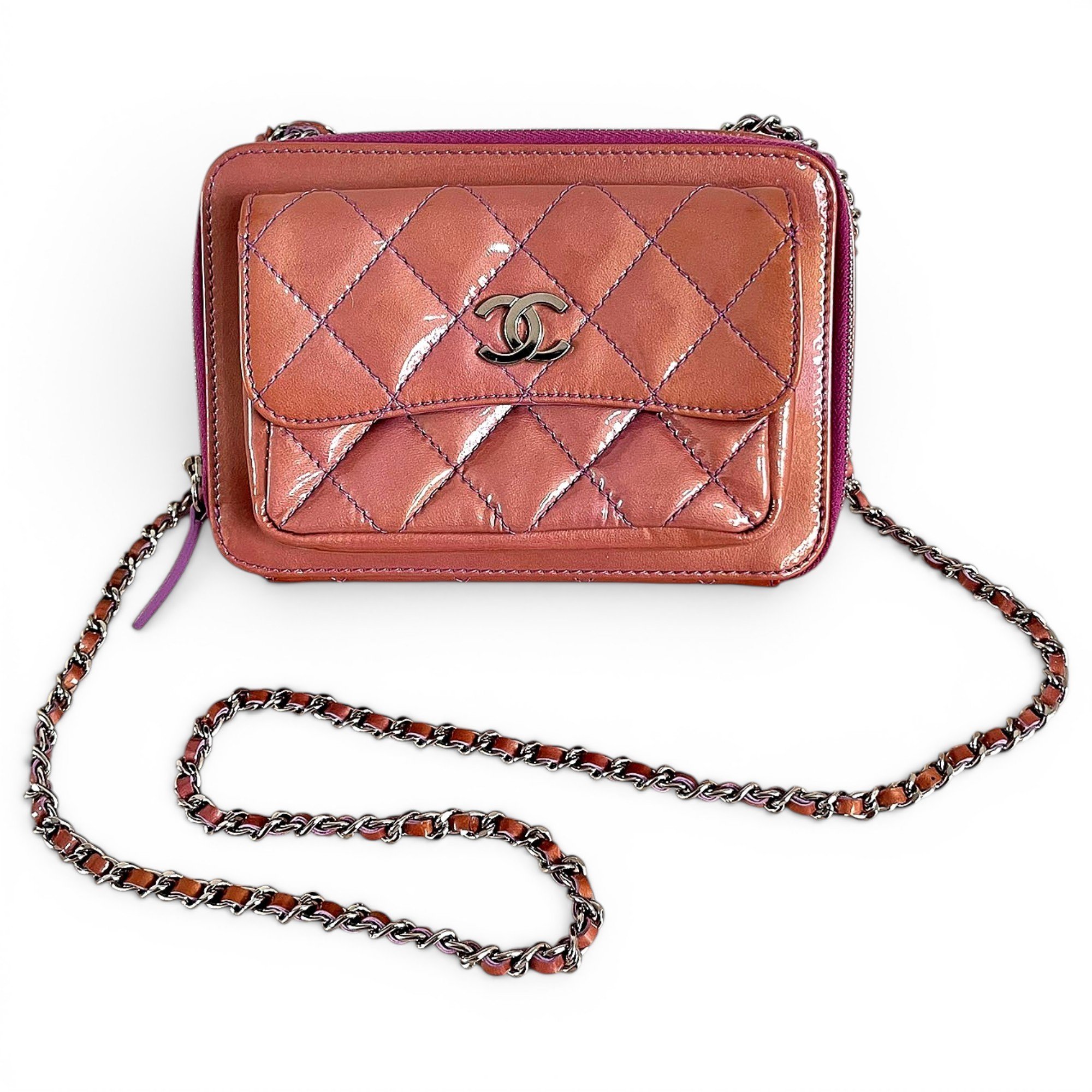 Patent leather crossbody bag