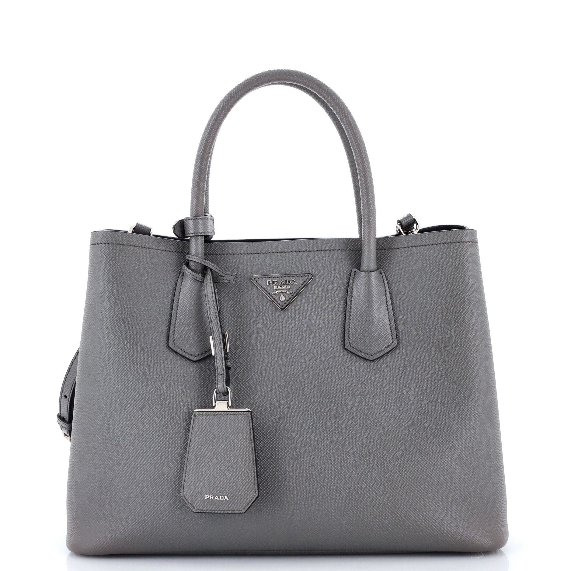Cuir Double Tote Saffiano Leather Medium