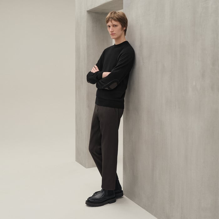 Noir Cashmere "Maillon Chaine d'Ancre" Crewneck Sweater