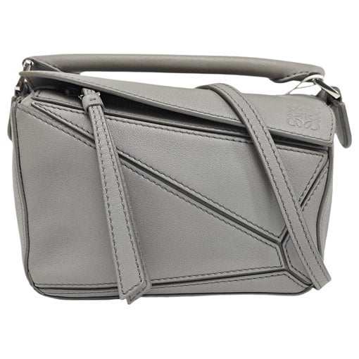 Puzzle leather handbag