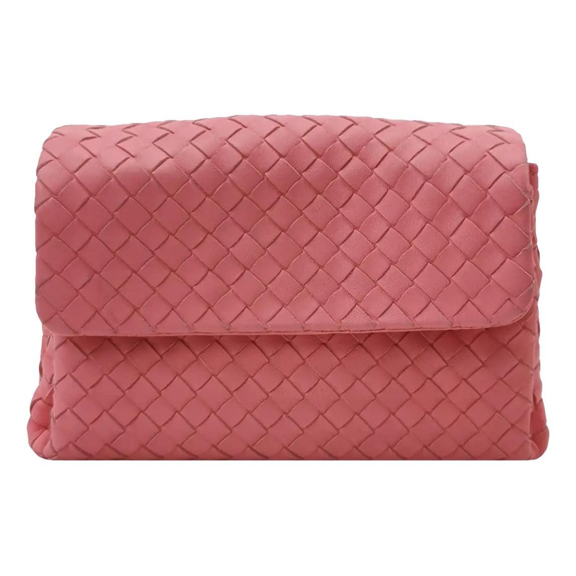 Leather clutch bag