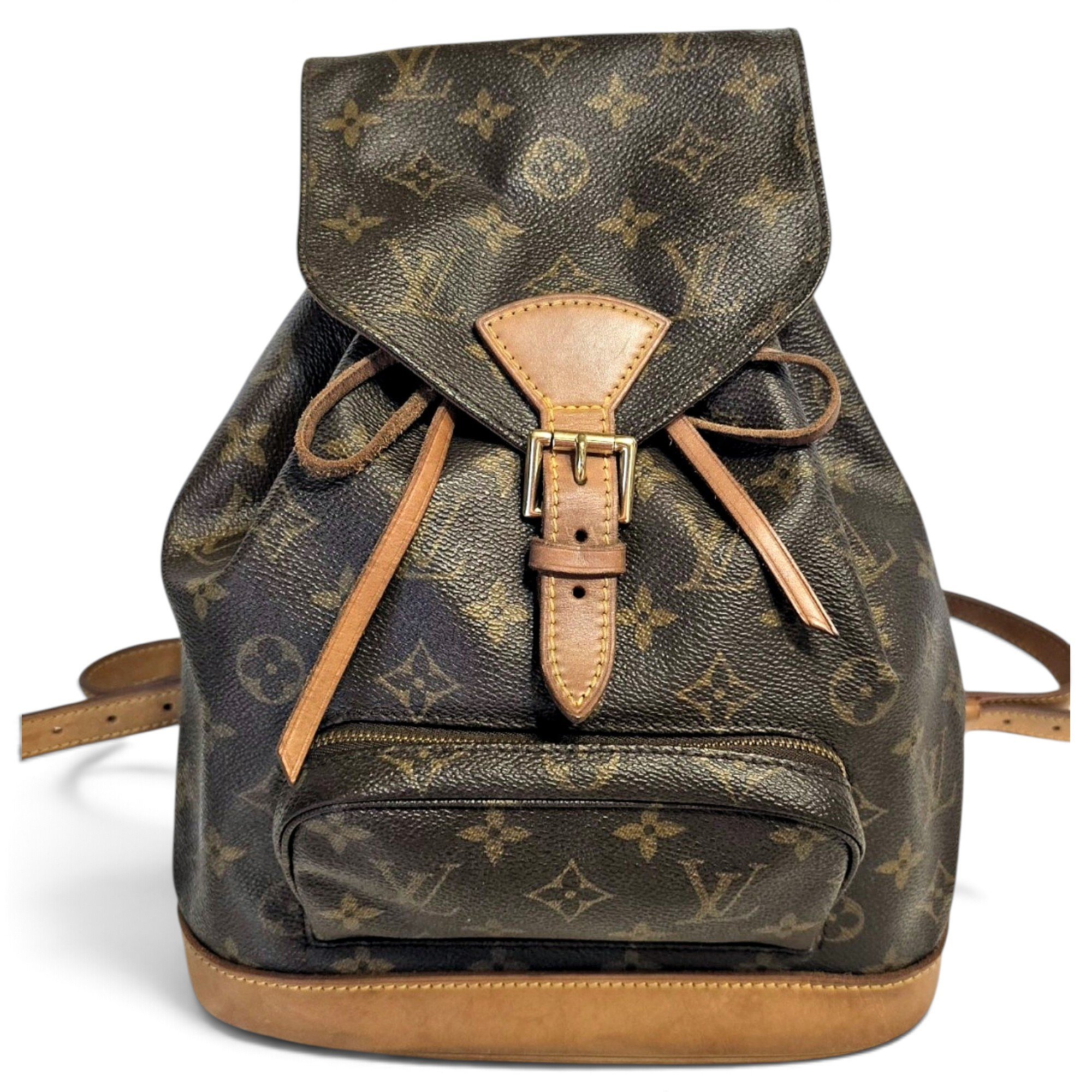 Montsouris Vintage leather backpack