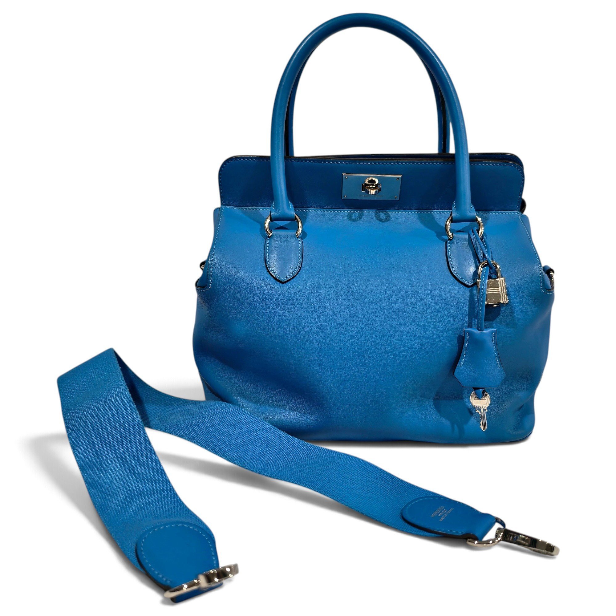 Toolbox leather handbag