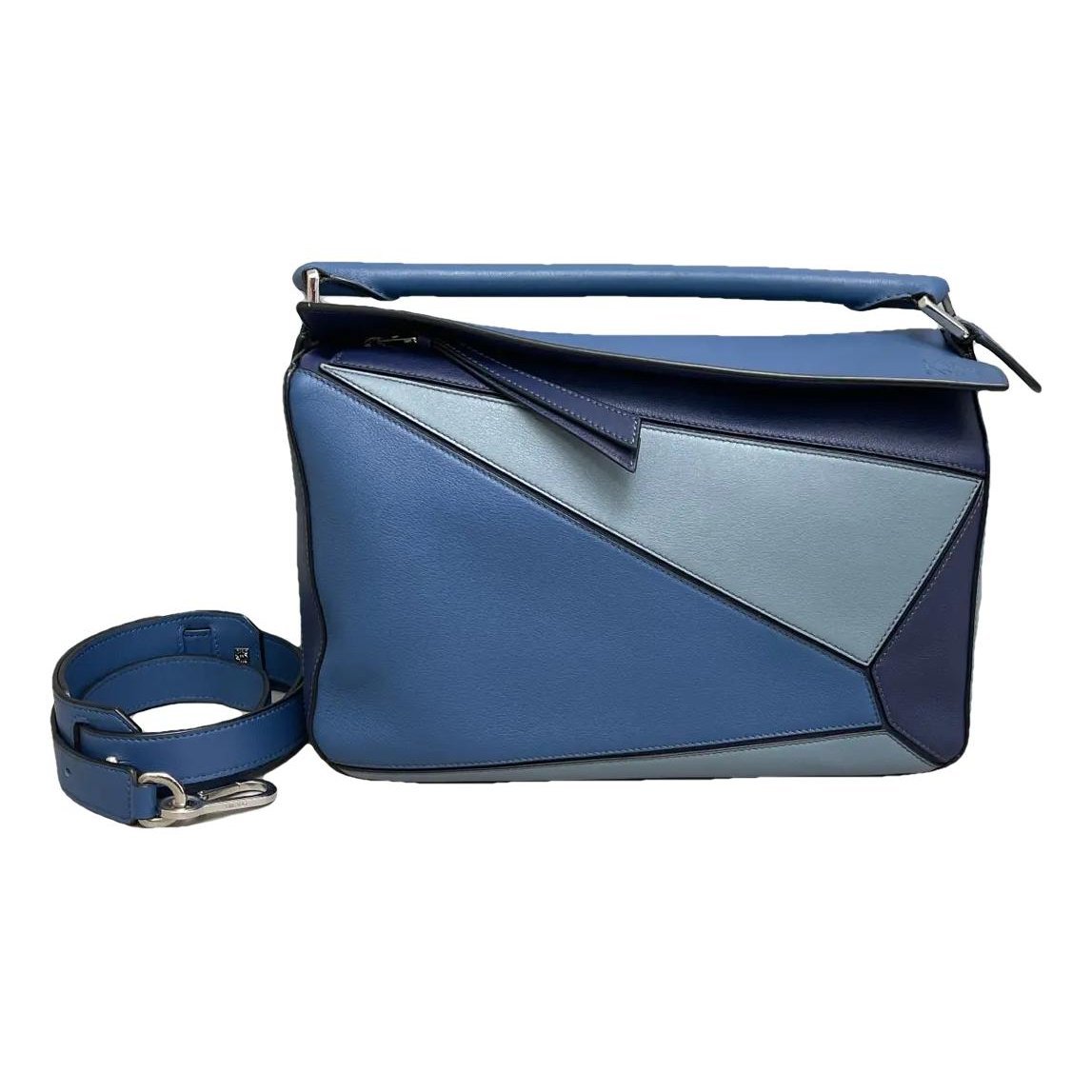 Puzzle leather handbag