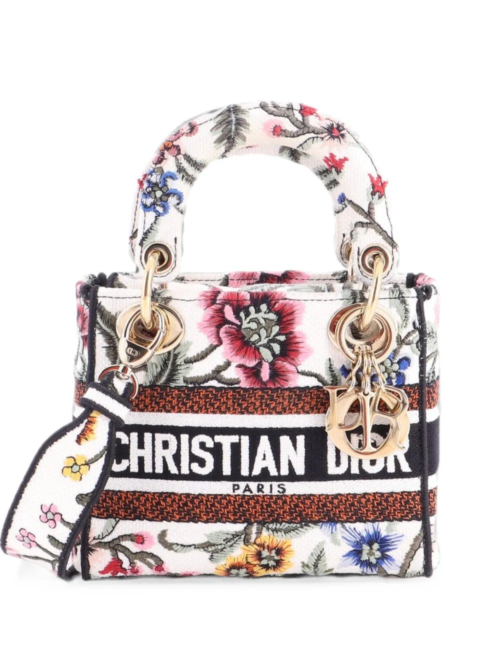 Lady D-Lite Bag Embroidered Canvas Mini satchel