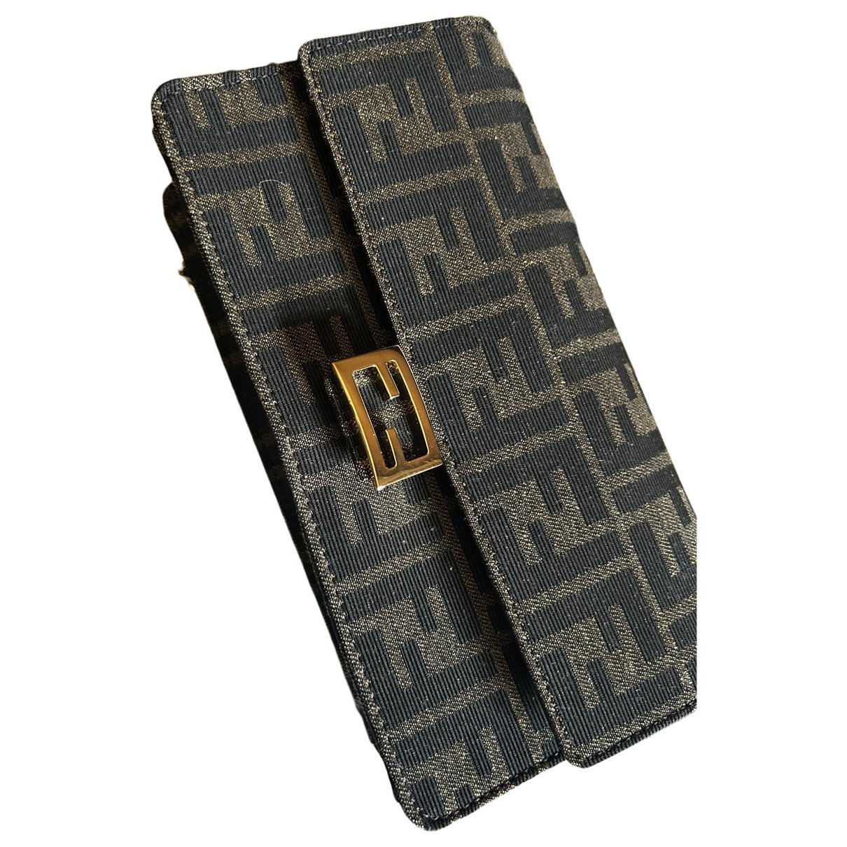 FF leather clutch bag