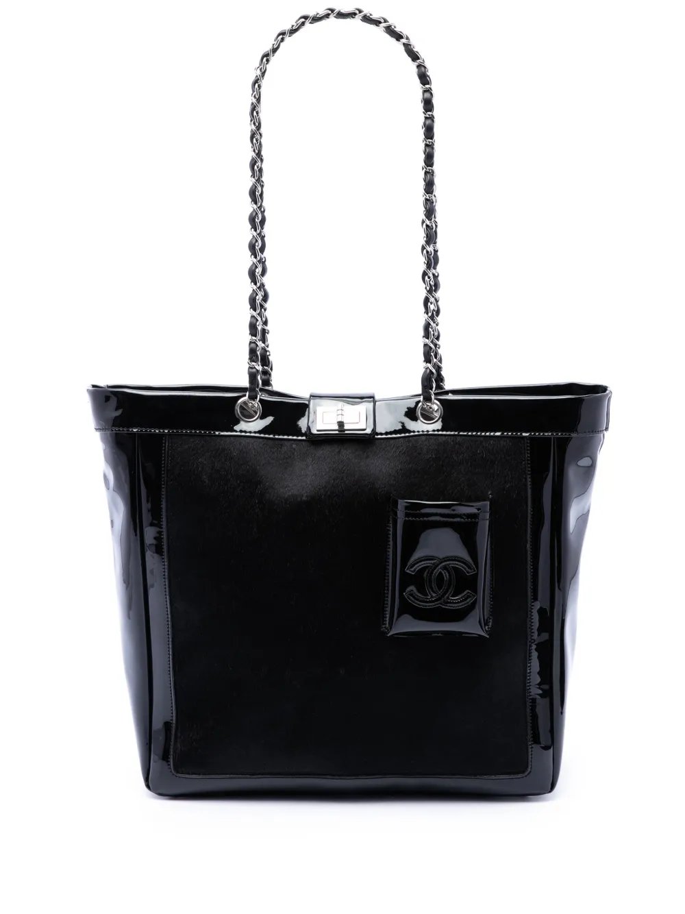 2005-2006 Pony Hair and Patent Mademoiselle Turnlock tote bag