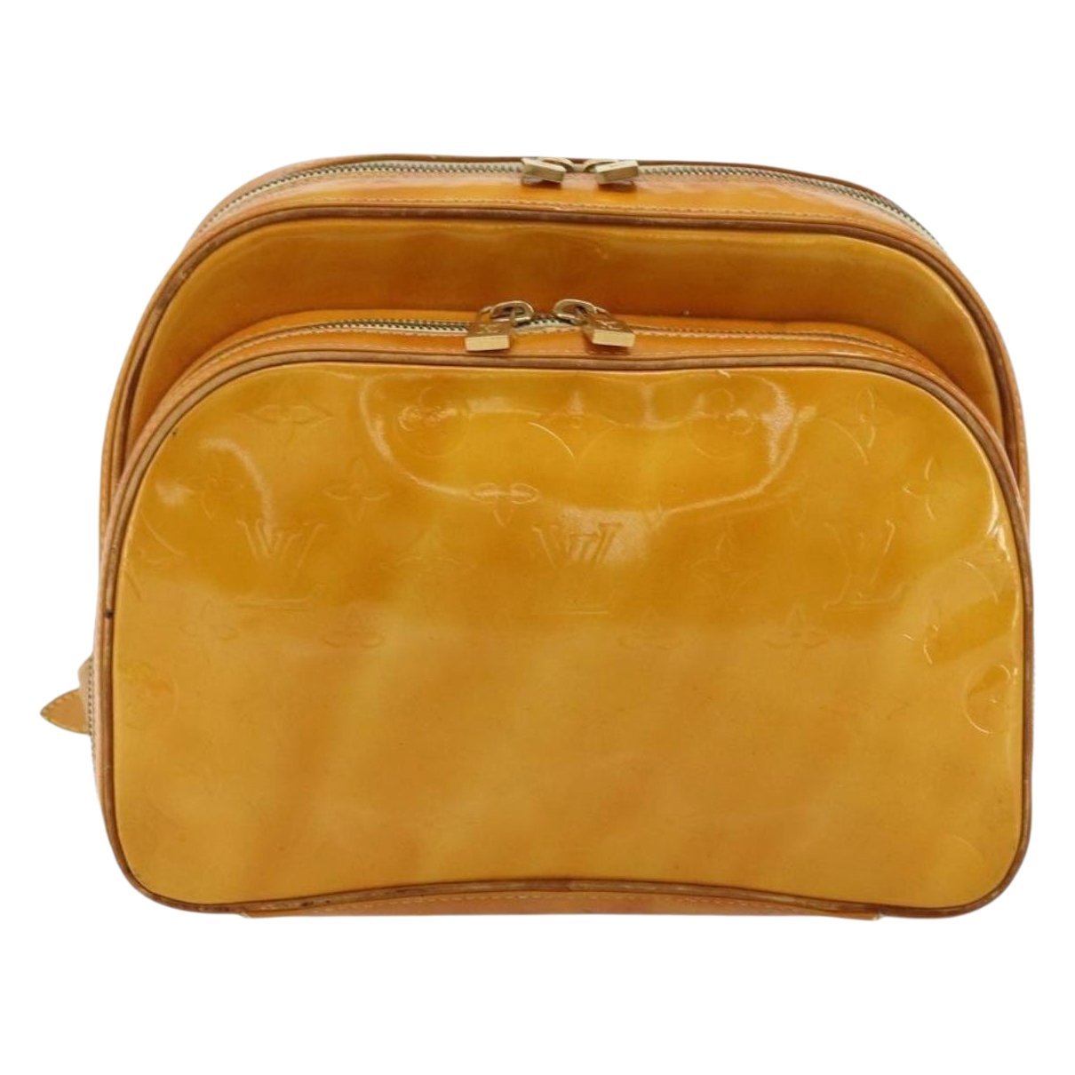 Patent leather backpack