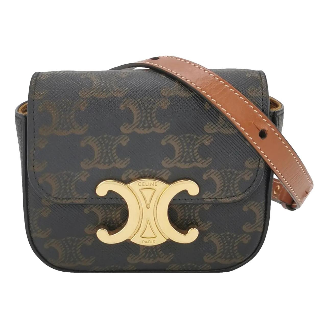 Triomphe vinyl crossbody bag