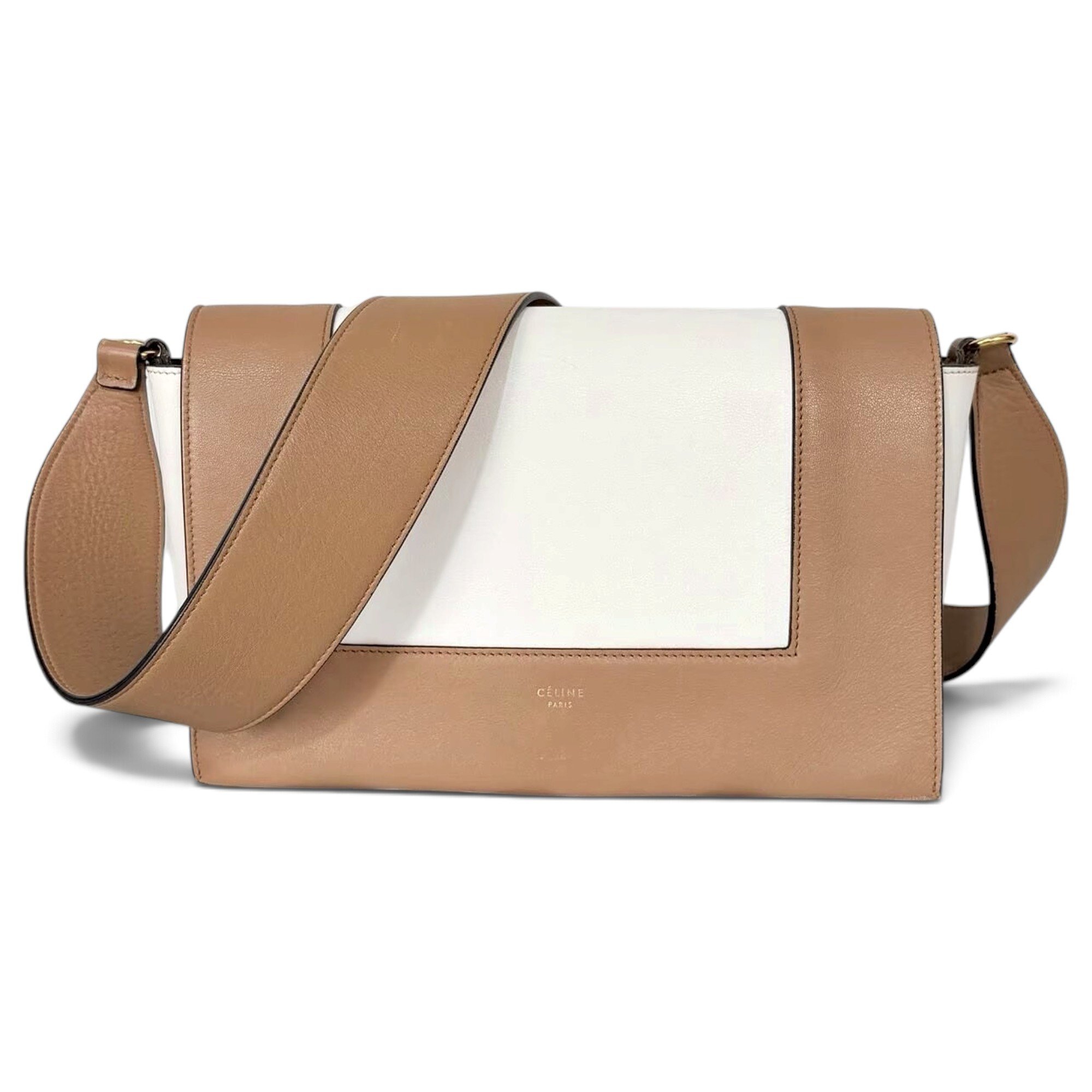 Frame leather handbag