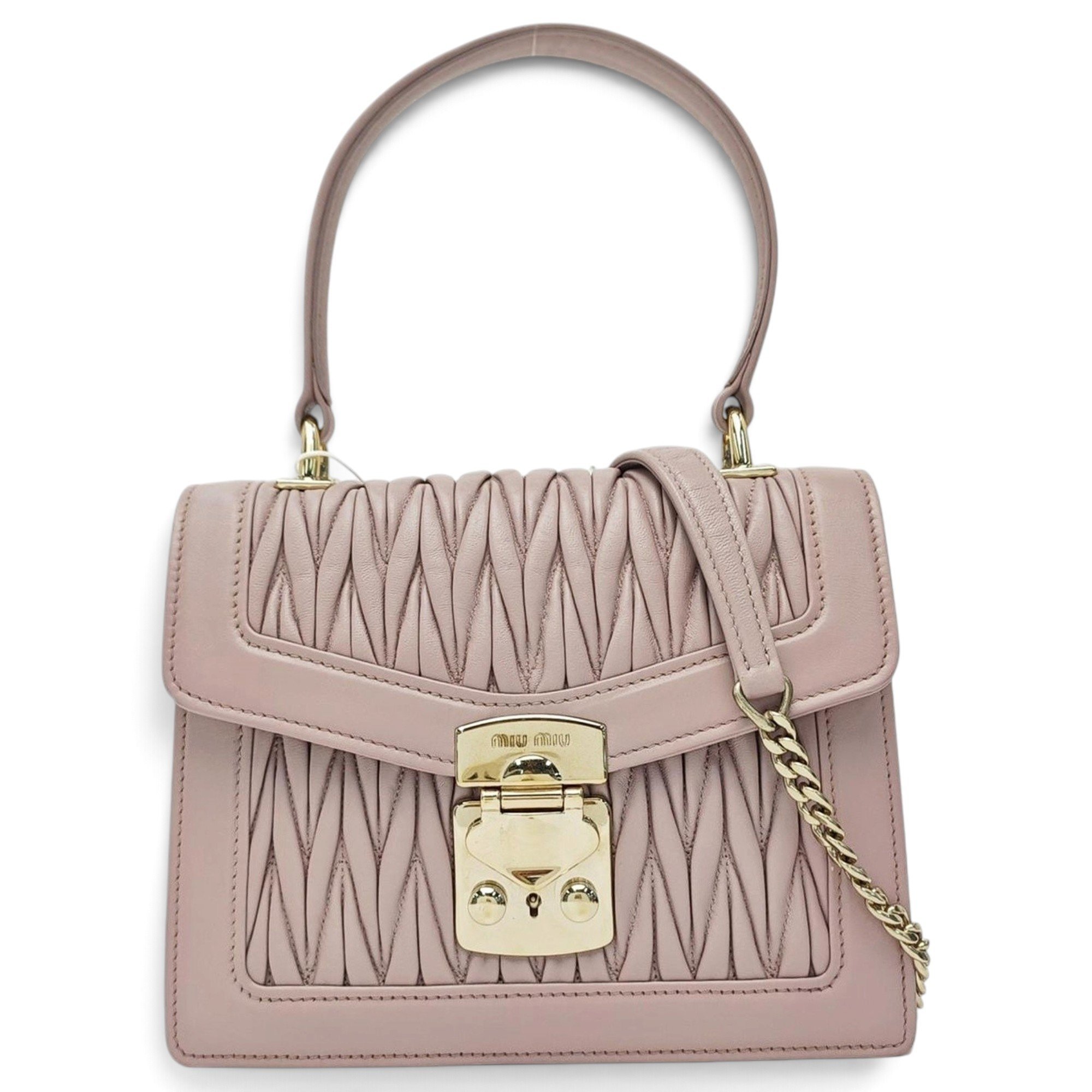 Miu Confidential leather handbag
