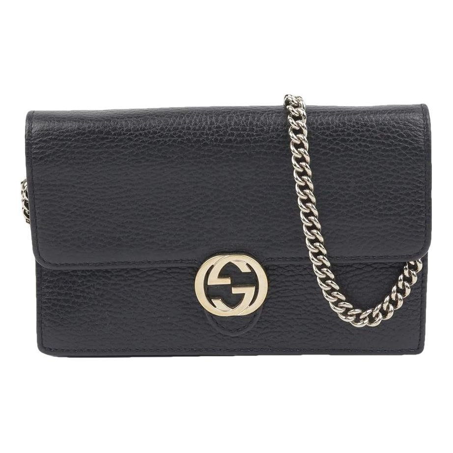 Interlocking leather handbag