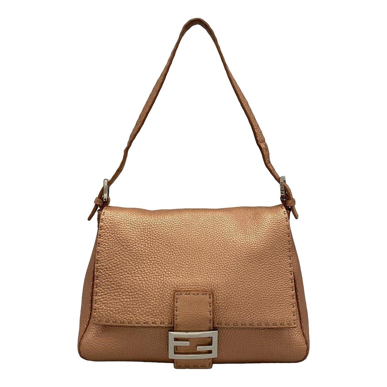 Pocket leather handbag
