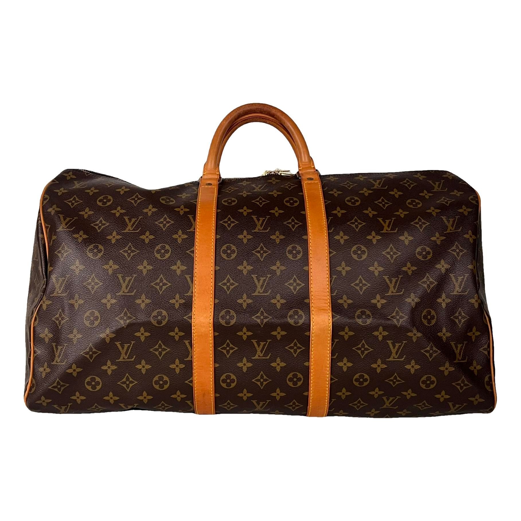Keepall leather travel bag