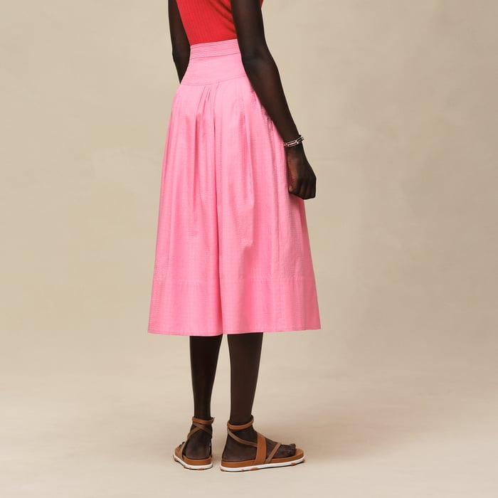 Rose Bonbon "Mosaique" Pleated Skirt With Basque
