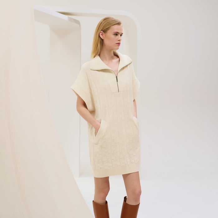 Blanc Naturel "H" Sweatshirt Dress
