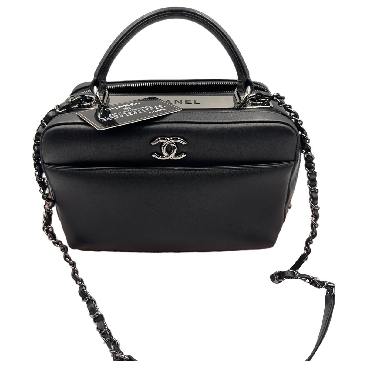 Vanity leather handbag